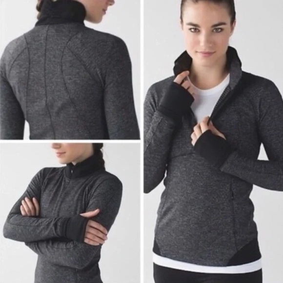 Lululemon Gray Quarter Zip-Up Athletic Jacket - Picture 1 of 1